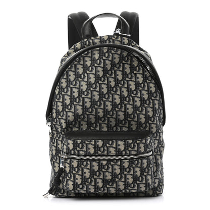 Christian Dior Oblique Calfskin Rider Backpack Beige Black 1 of 9