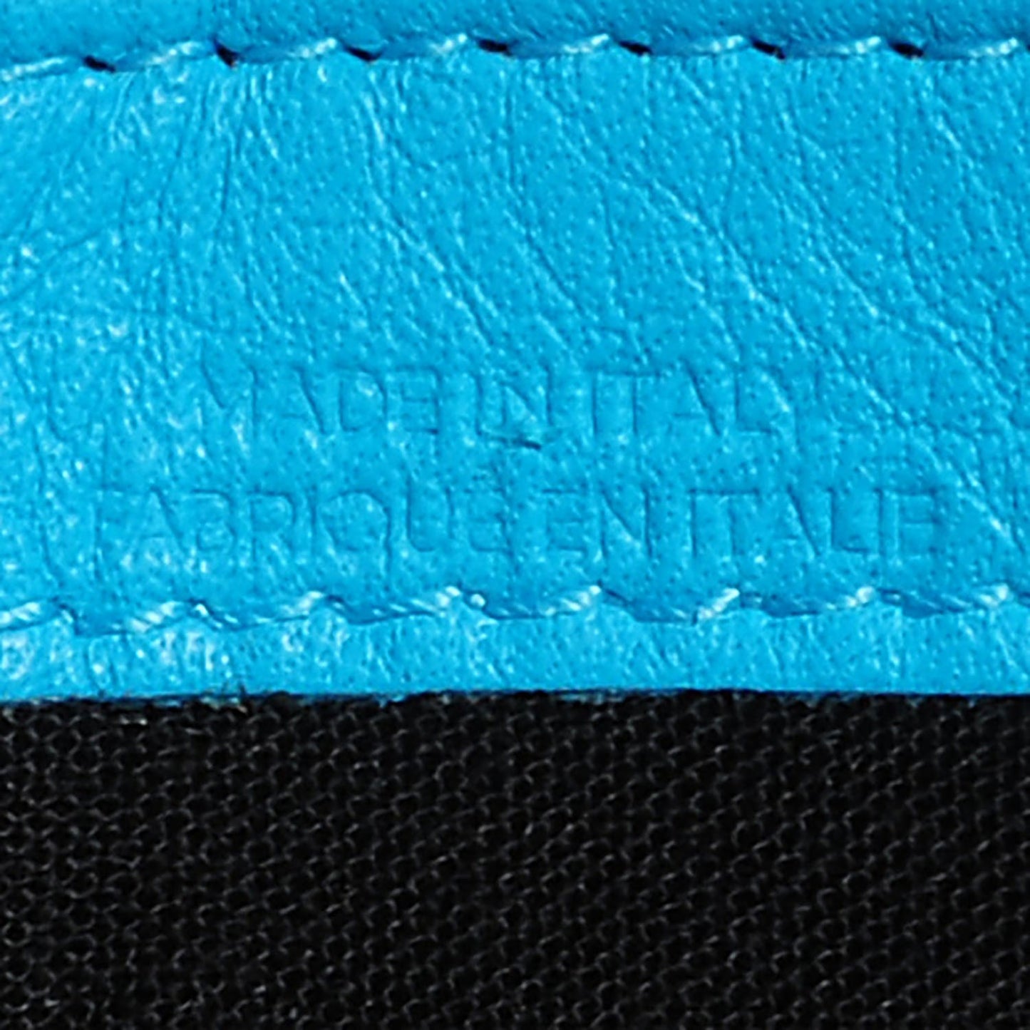 Supple Calfskin Papier Platre Money Wallet Bleu Caraibes