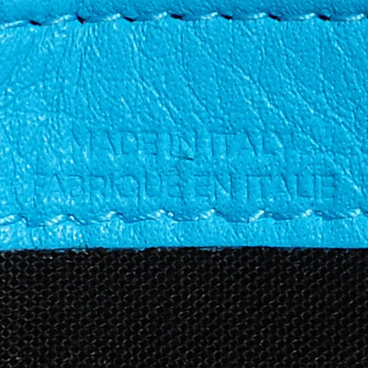 Balenciaga Supple Calfskin Papier Platre Money Wallet Bleu Caraibes 12 of 12
