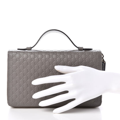 Gucci Soft Microguccissima Zip Around Top Handle Travel Wallet Loess 3 of 7