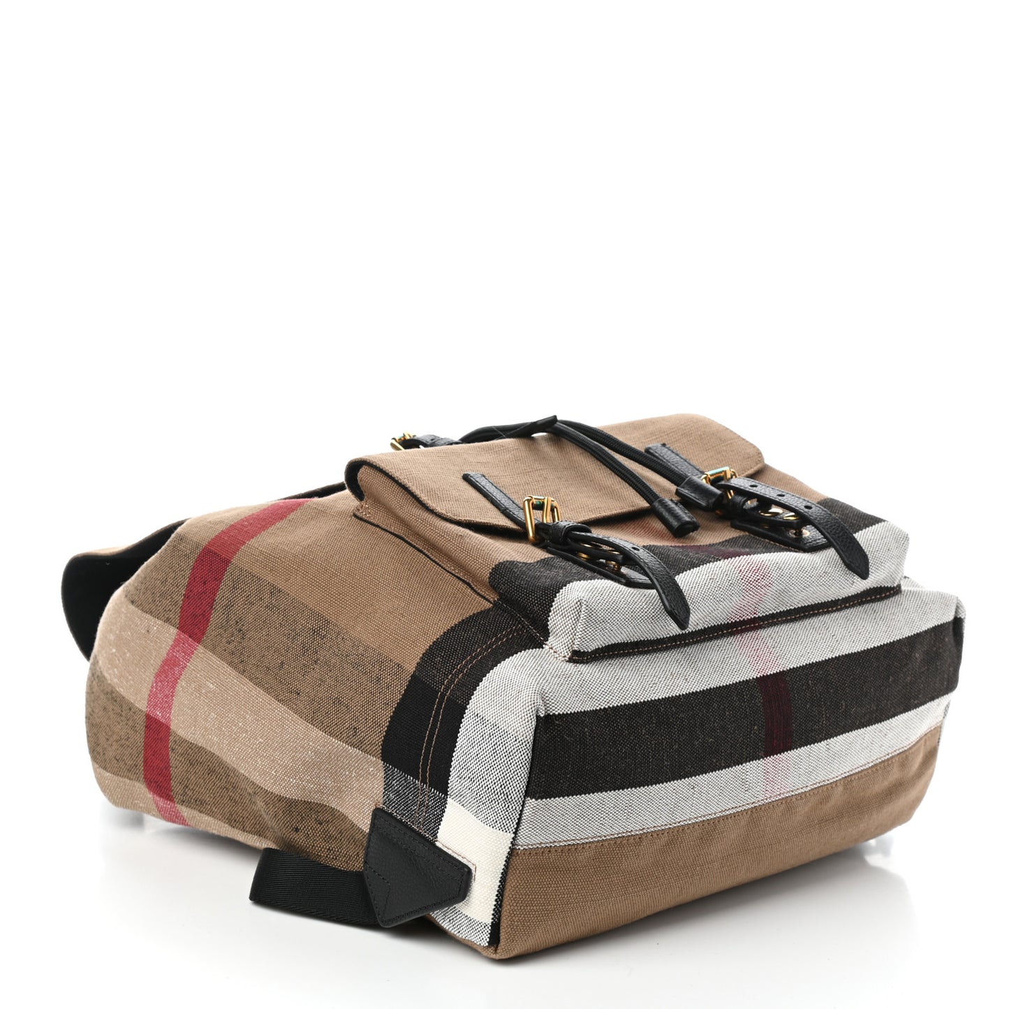 Canvas Mega Check Small Brookdale Backpack Black