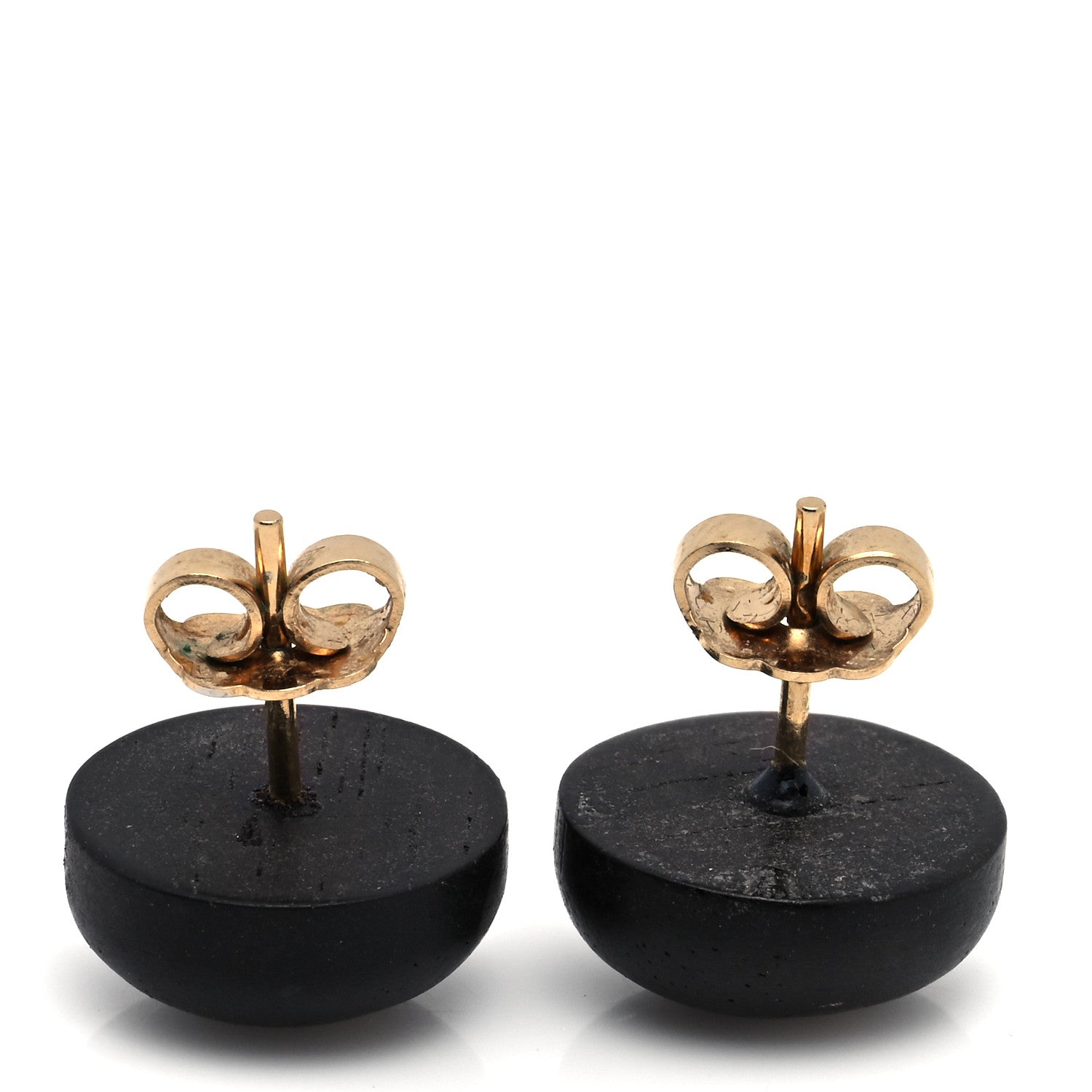 Louis Vuitton Tiger Wood Brass Silvania Stud Earrings Set of 3 3 of 3