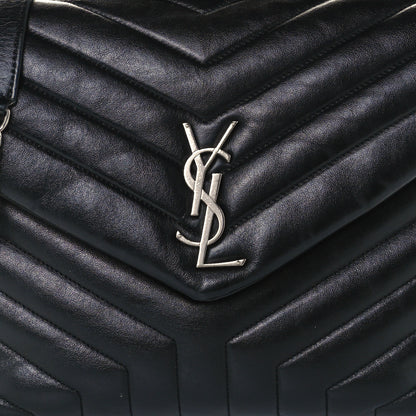 Saint Laurent Calfskin Y Quilted Monogram Medium Loulou Chain Satchel Black 9 of 11