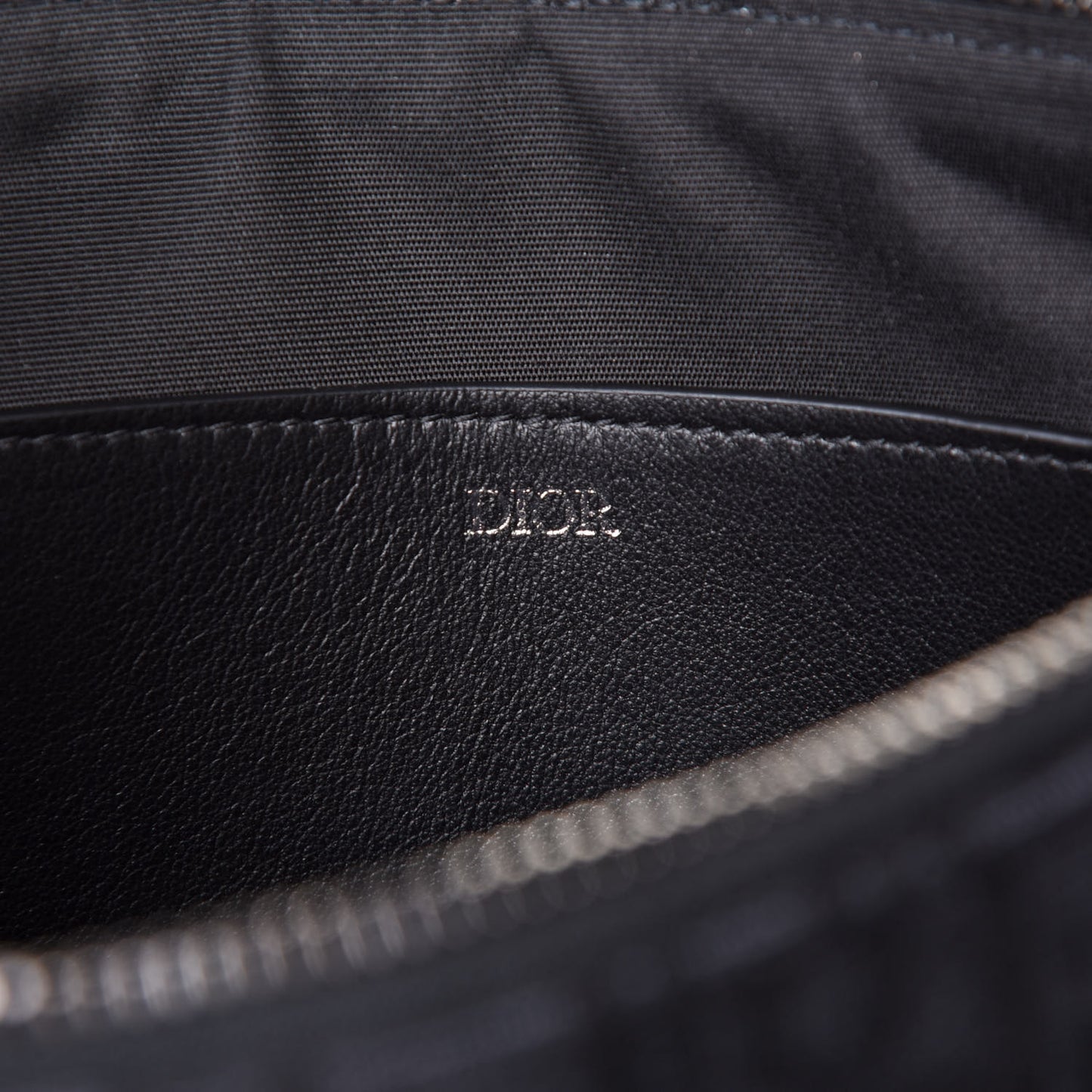 Oblique Jacquard Pouch Black