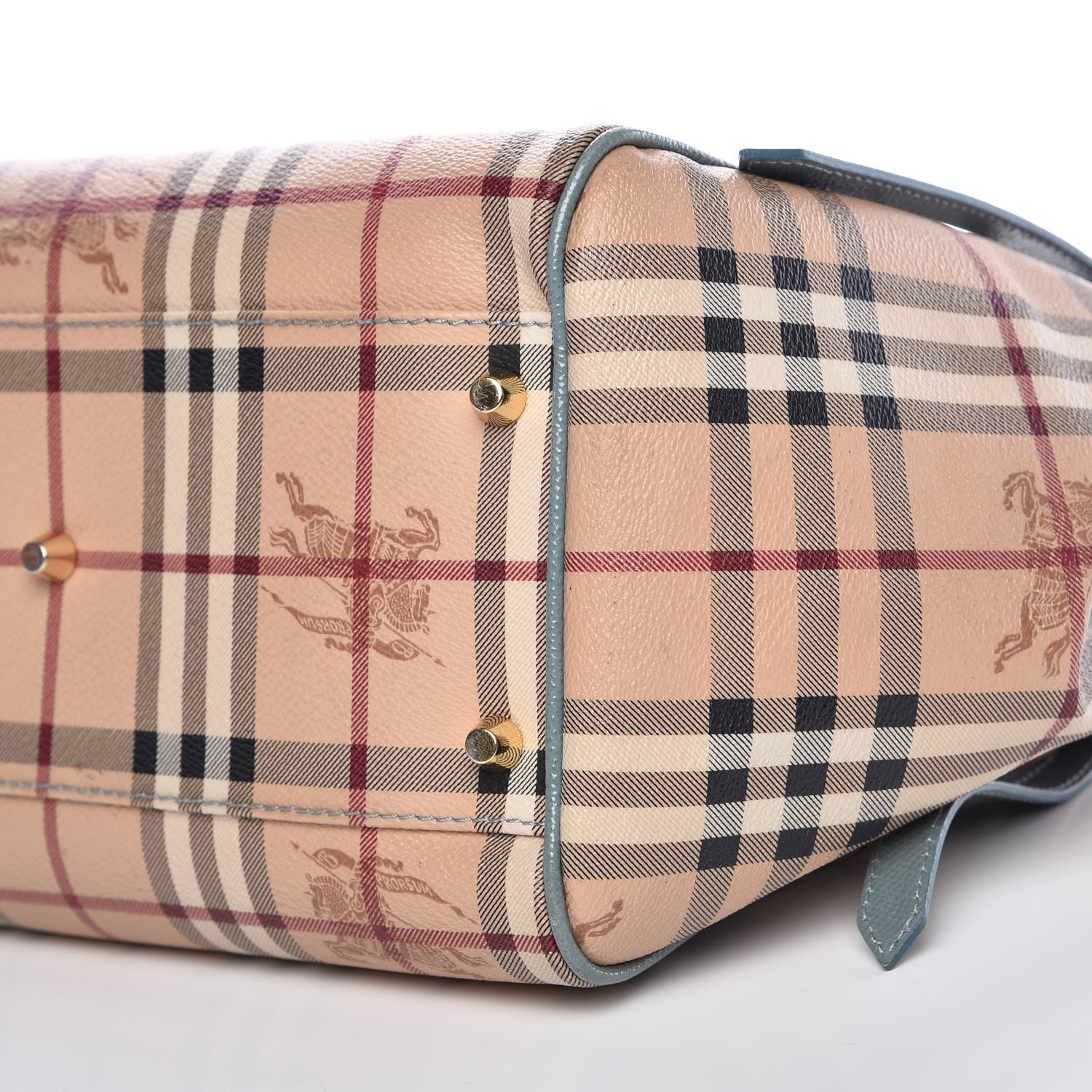 Burberry Haymarket Check Small Canterbury Tote Eucalyptus Grey 12 of 14