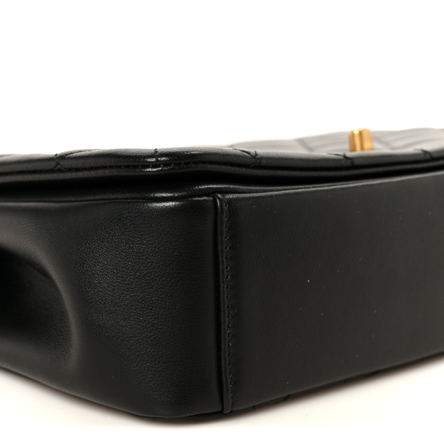 Lambskin Quilted Chain To Chain Flap Black Black