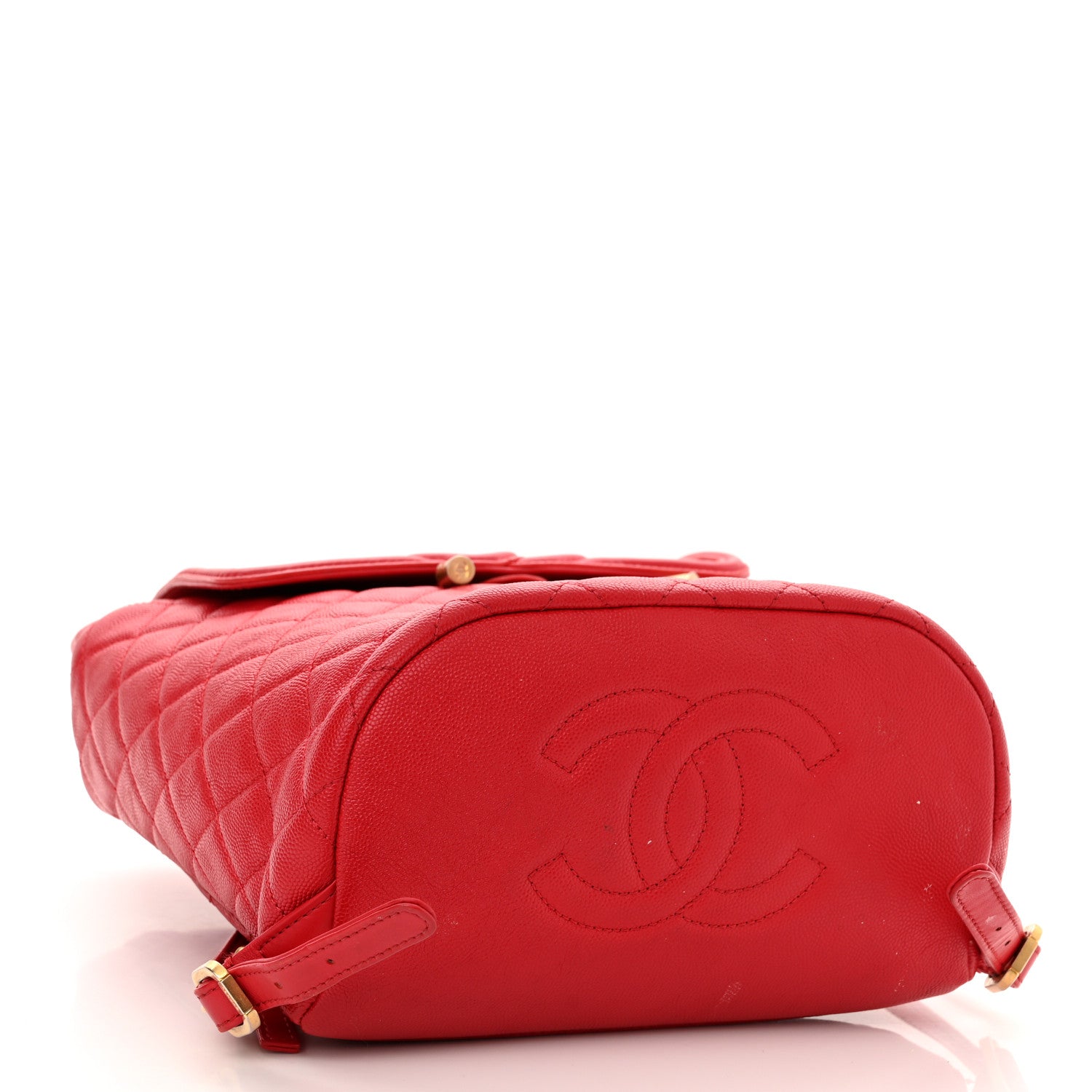 Chanel Caviar Quilted Filigree Backpack Red 3 of 19