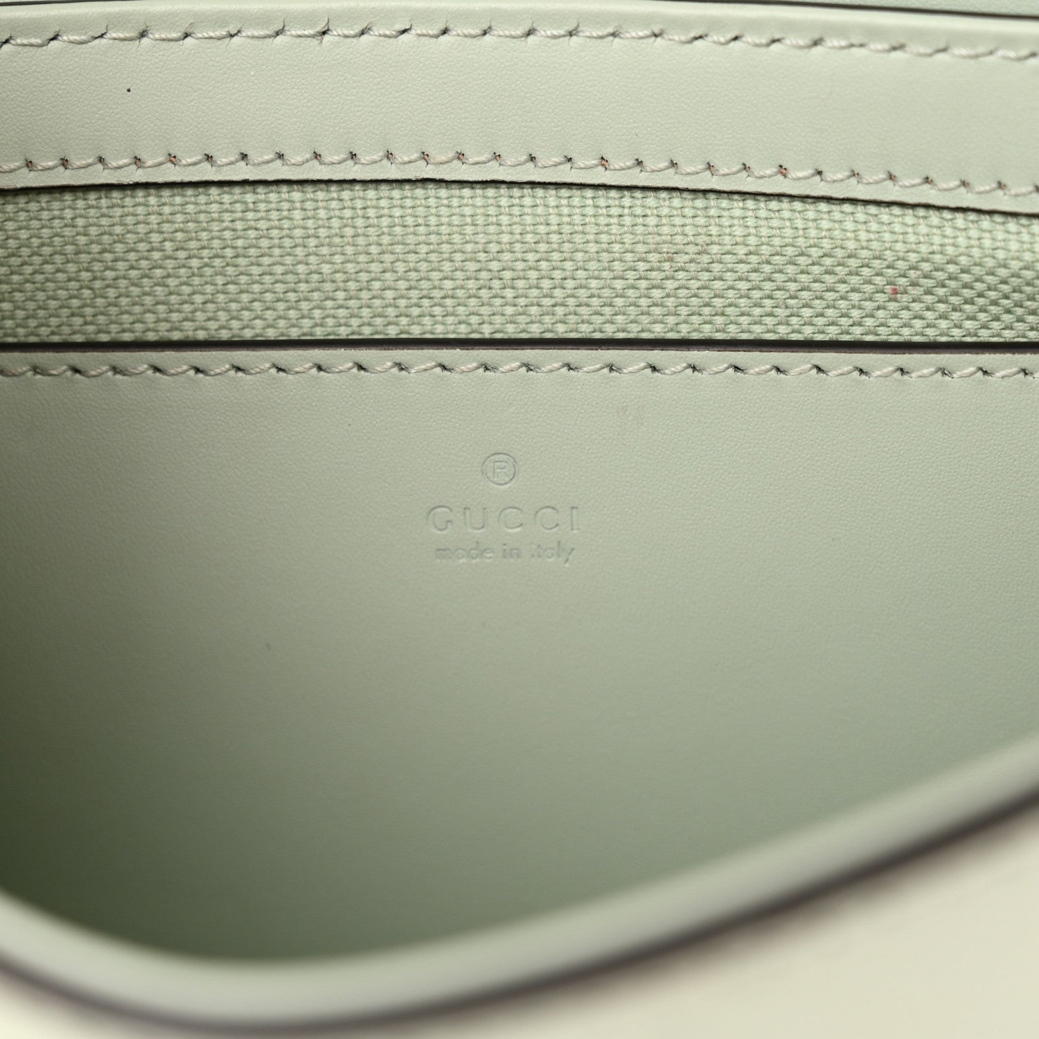 Gucci Calfskin GG Super Mini Shoulder Bag Pale Green 6 of 14