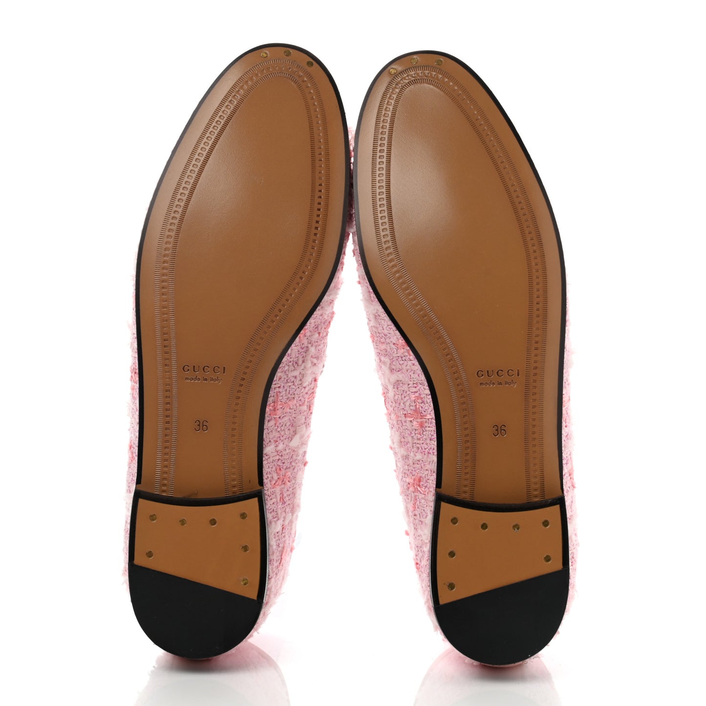 Wool Tweed Horsebit Womens Jordaan Loafers 36 Pink White Perfect Pink
