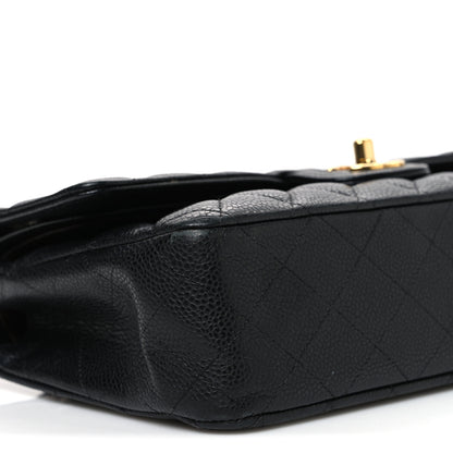 Chanel Caviar Quilted Medium Double Flap Black 9 of 10