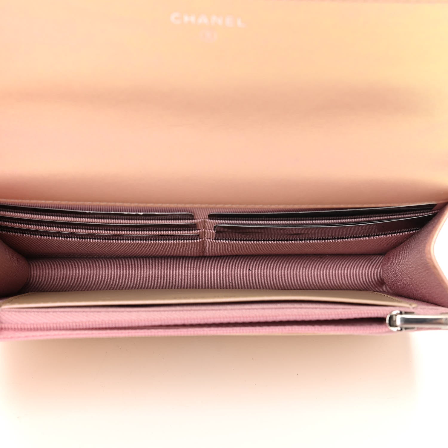 Chanel Iridescent Calfskin Quilted Wallet On Chain WOC Pink 5 of 13