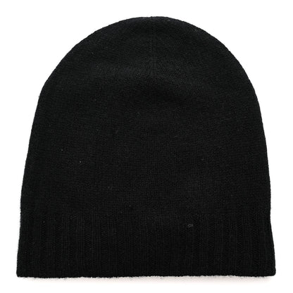 Chanel Cashmere CC Beanie Hat Black 3 of 5