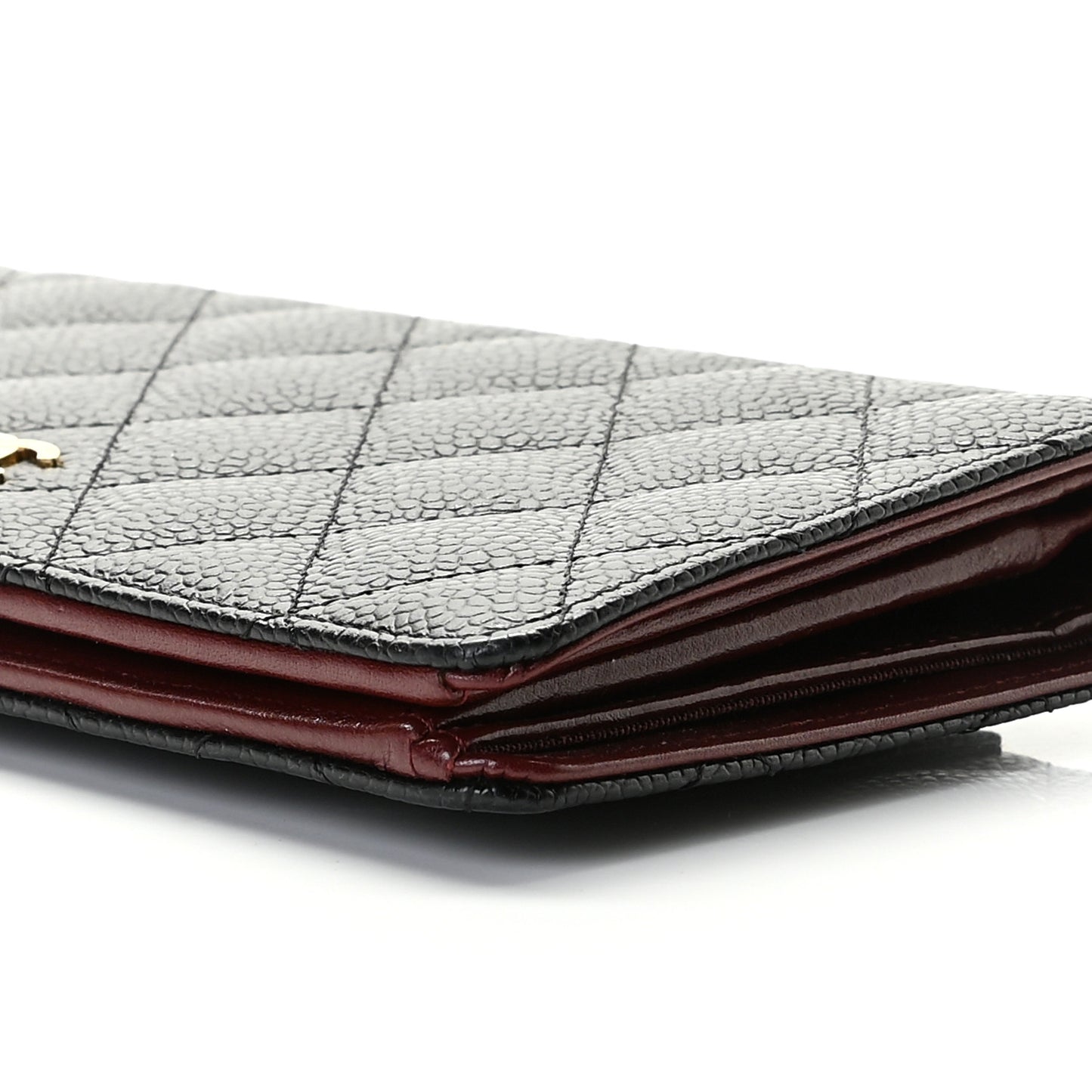 Caviar Quilted Yen Wallet Black