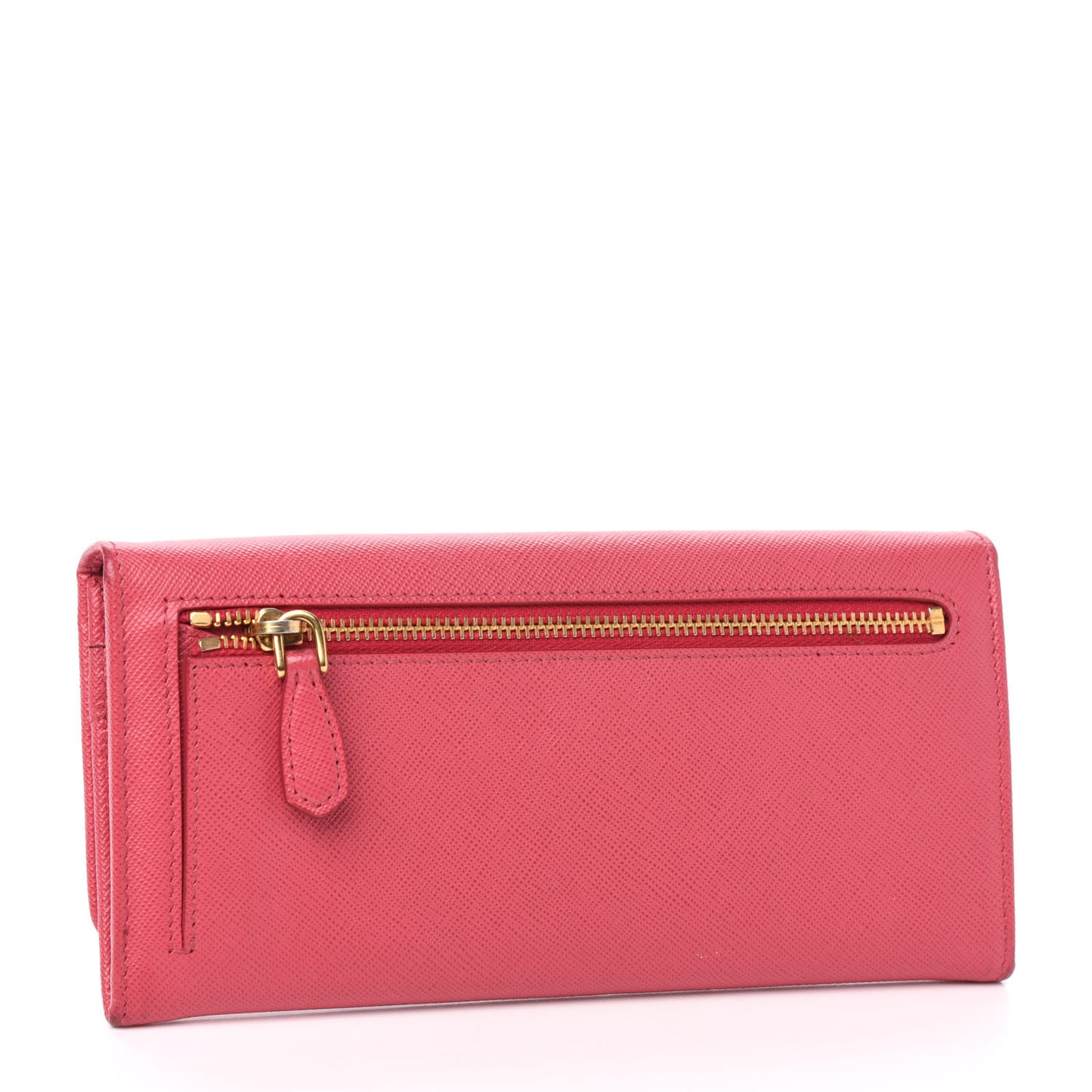 Saffiano Metal Continental Flap Wallet Peonia