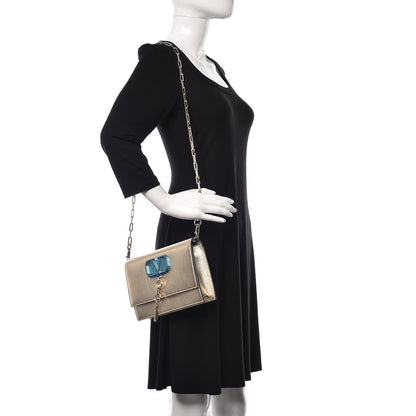 Valentino Garavani Metallic Nappa Small VCase Bag Platinum 2 of 10