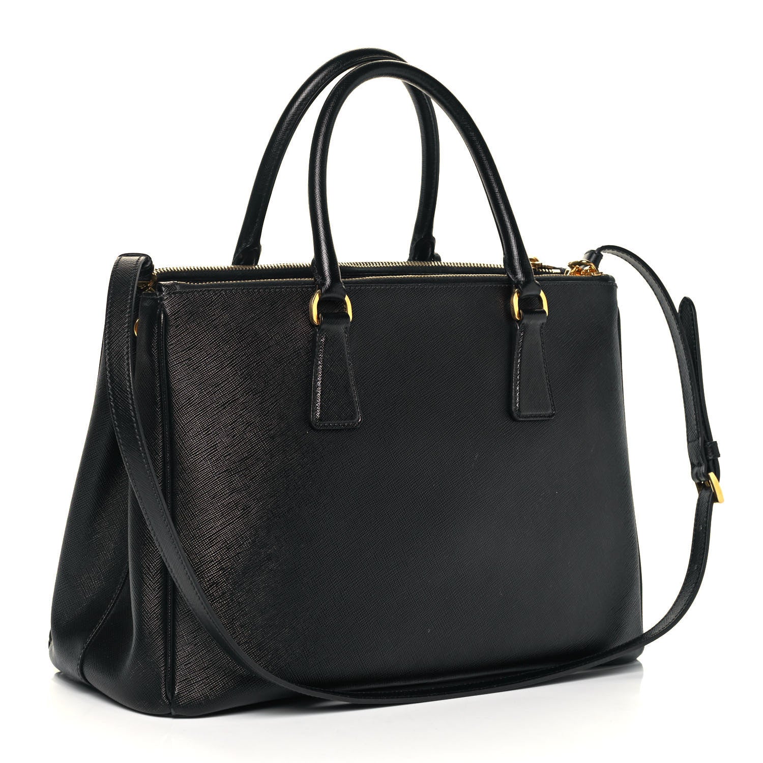 Prada Saffiano Medium Galleria Double Zip Tote Black 3 of 9