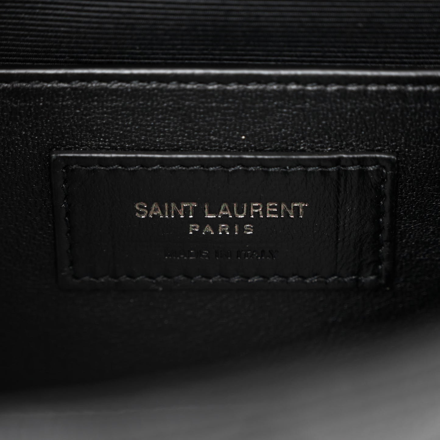 Grain De Poudre Textured Mixed Matelasse Triquilt Small Monogram Monochrome Satchel Black