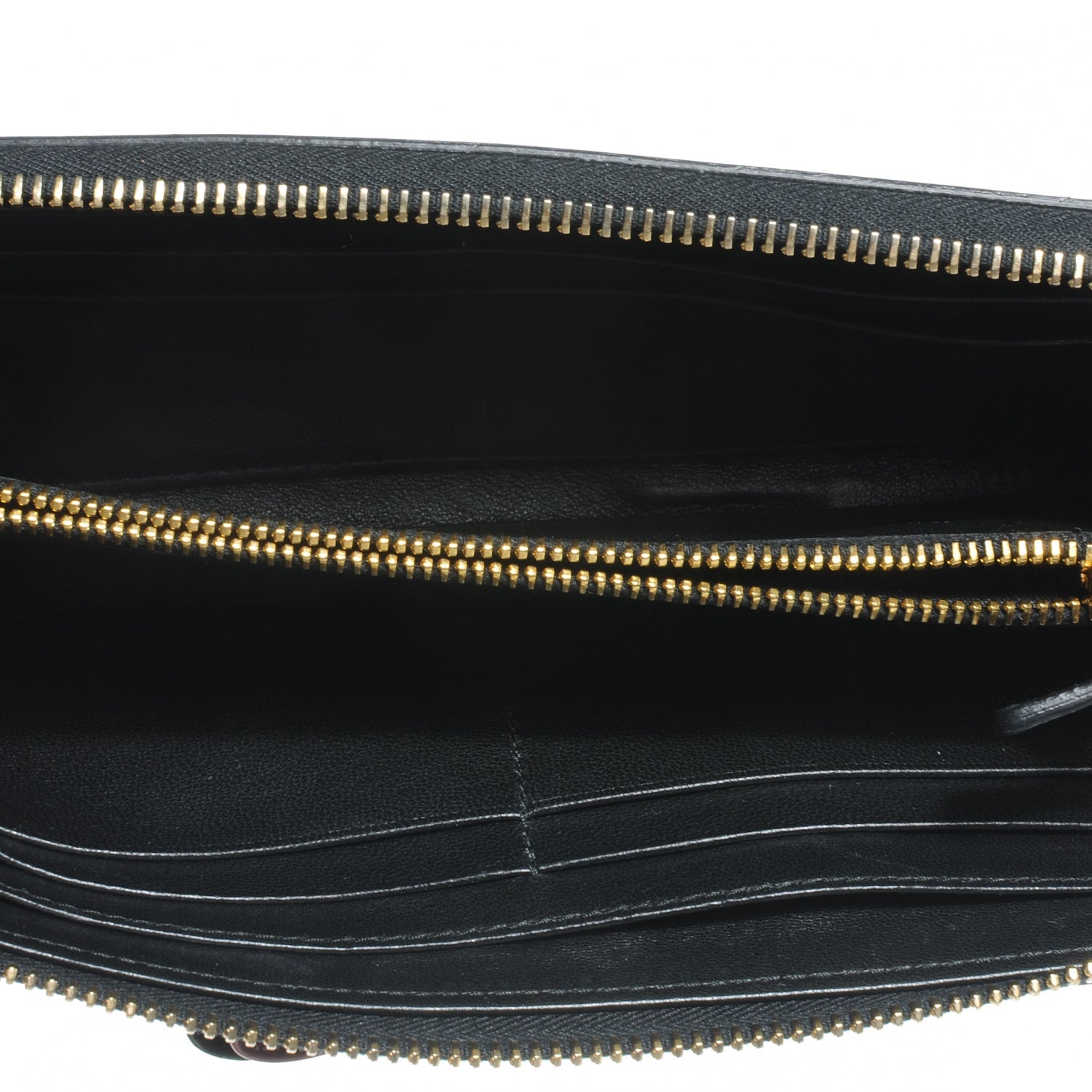Miu Miu Patent Bow Zip Continental Wallet Black 5 of 8
