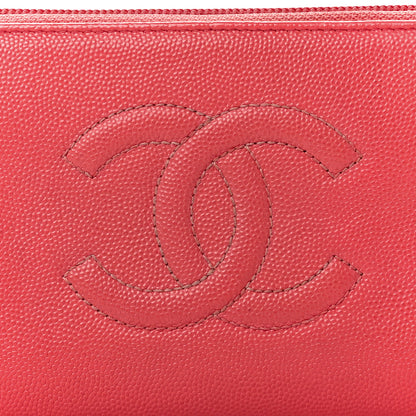 Chanel Caviar Large Timeless CC Zip Around Wallet Pink 9 of 15