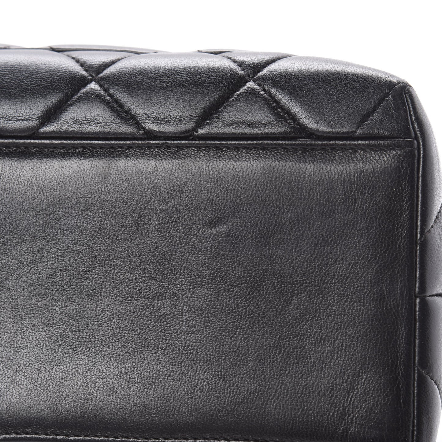 Lambskin Quilted Jumbo Kelly Flap Bag Black