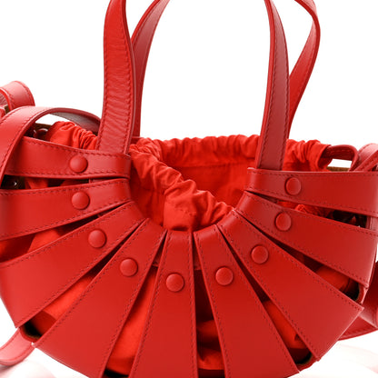 Bottega Veneta French Calfskin Small Shell Bag Chili Tomato 7 of 9
