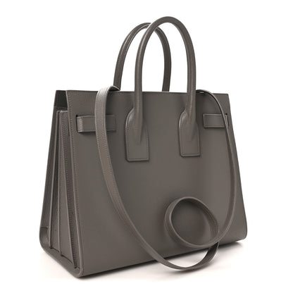 Saint Laurent Grained Calfskin Small Sac De Jour Fog 3 of 10