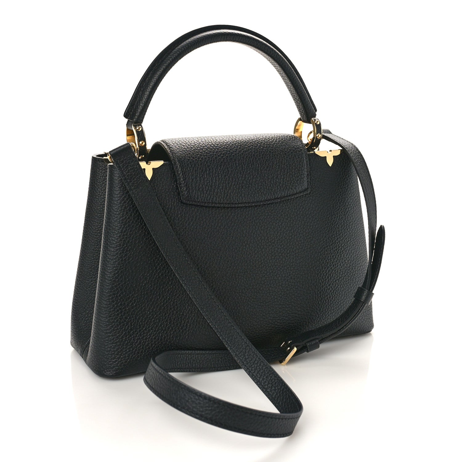 Louis Vuitton Taurillon Embellished Flower Crown Capucines PM Black 2 of 8