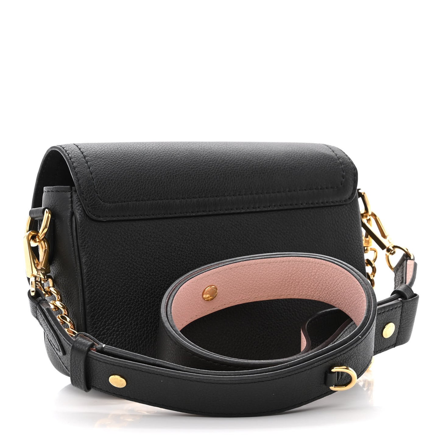 Grained Calfskin Lockme Tender Black