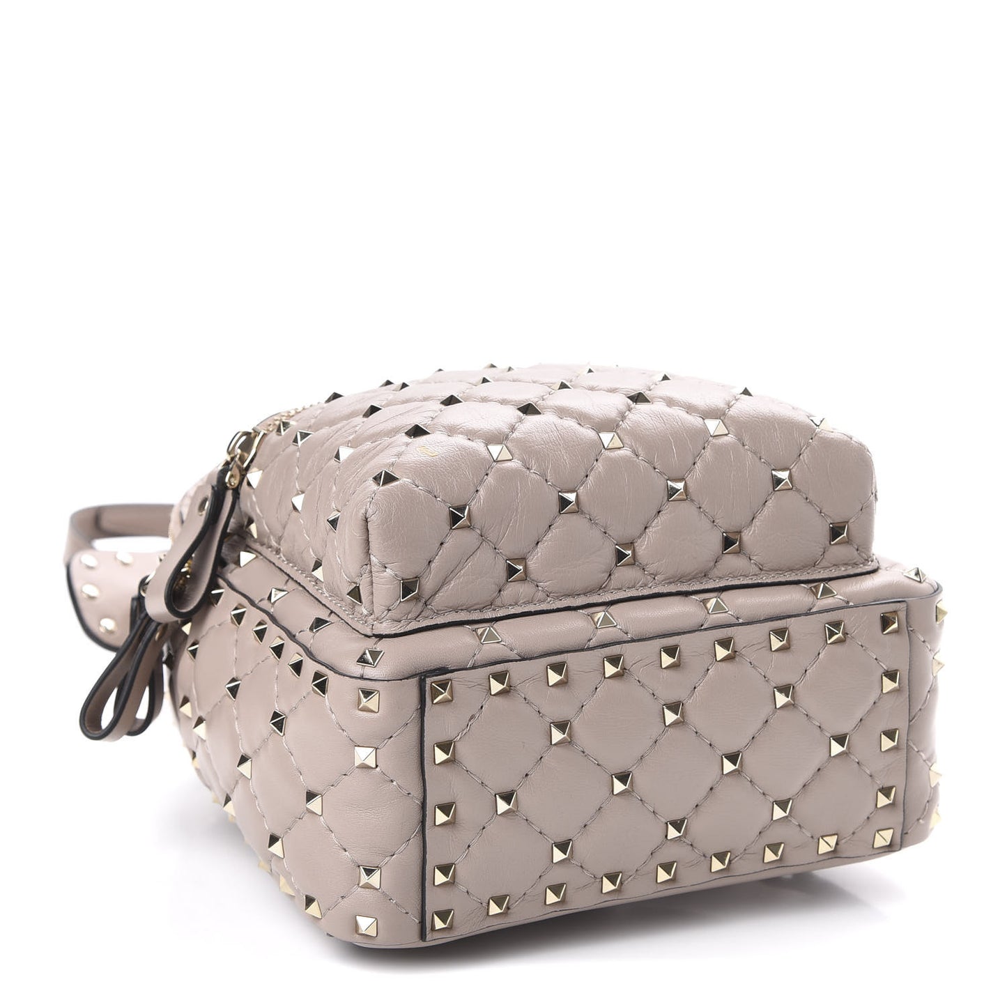 Nappa Quilted Mini Rockstud Spike Backpack Poudre