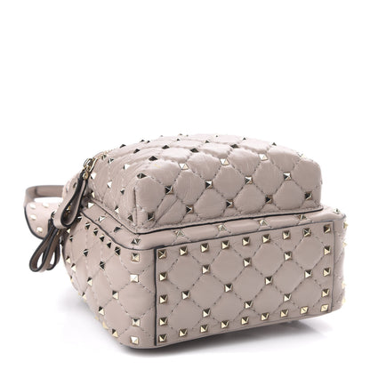 Valentino Garavani Nappa Quilted Mini Rockstud Spike Backpack Poudre 3 of 9