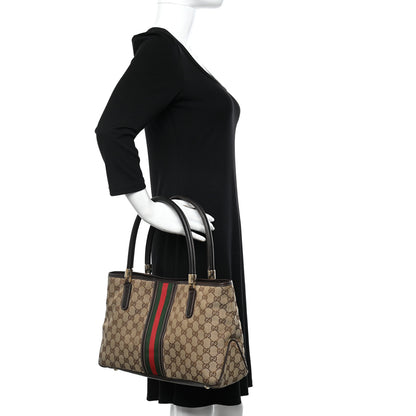 Gucci Monogram Web Tote Brown 3 of 17