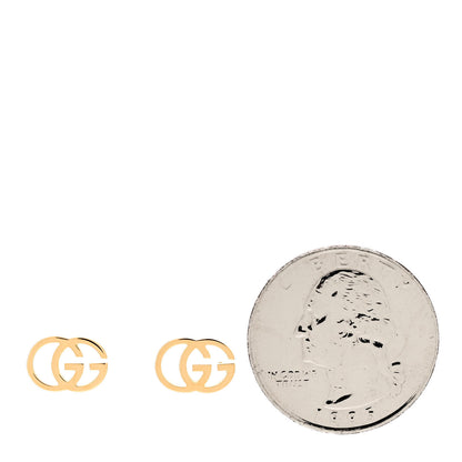 Gucci 18K Yellow Gold Running G Stud Earrings 2 of 5