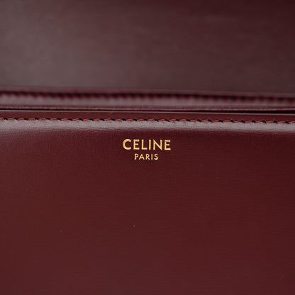 Celine Shiny Calfskin Medium Triomphe Light Burgundy 6 of 15