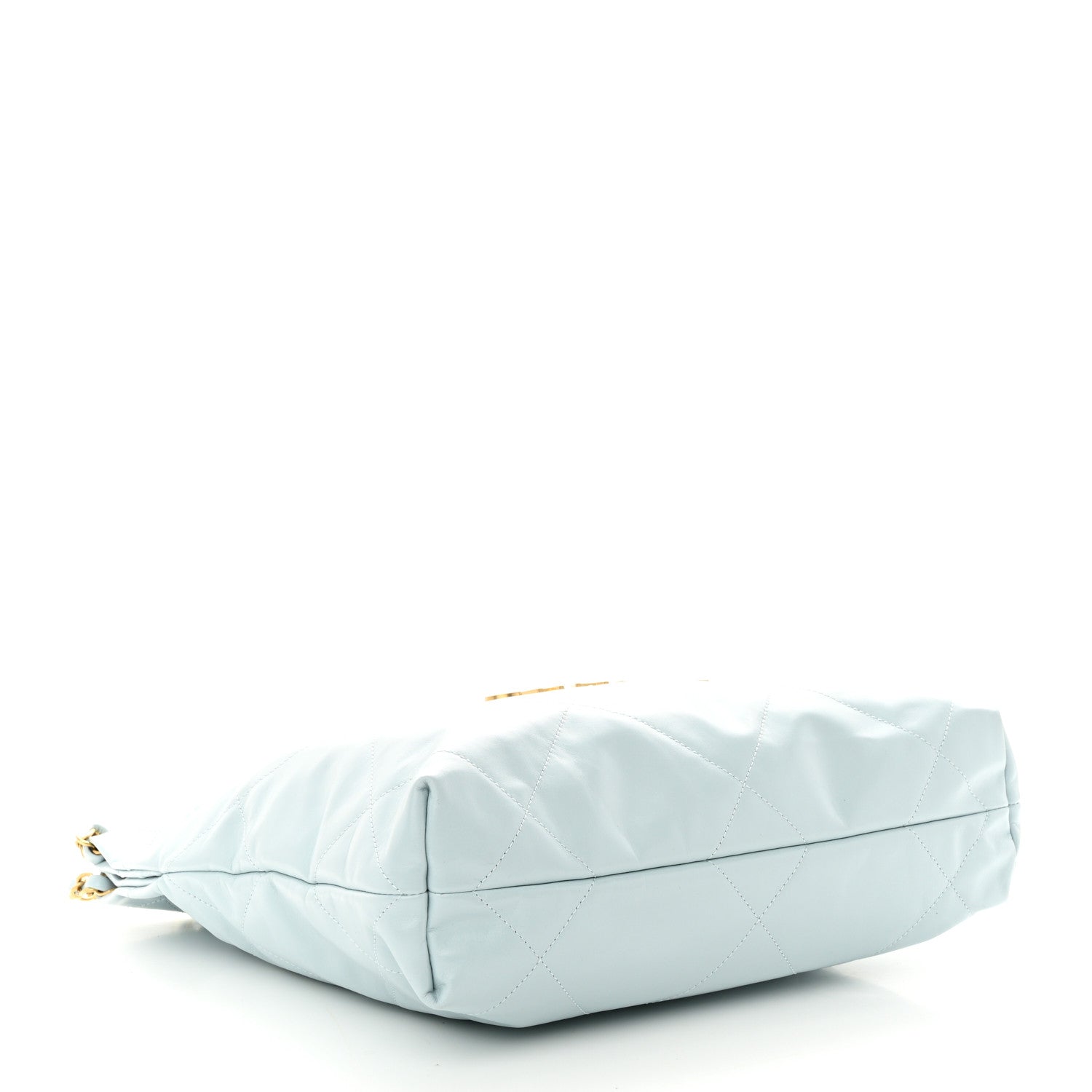 Chanel Shiny Calfskin Quilted Small Chanel 22 Light Blue 5 of 11