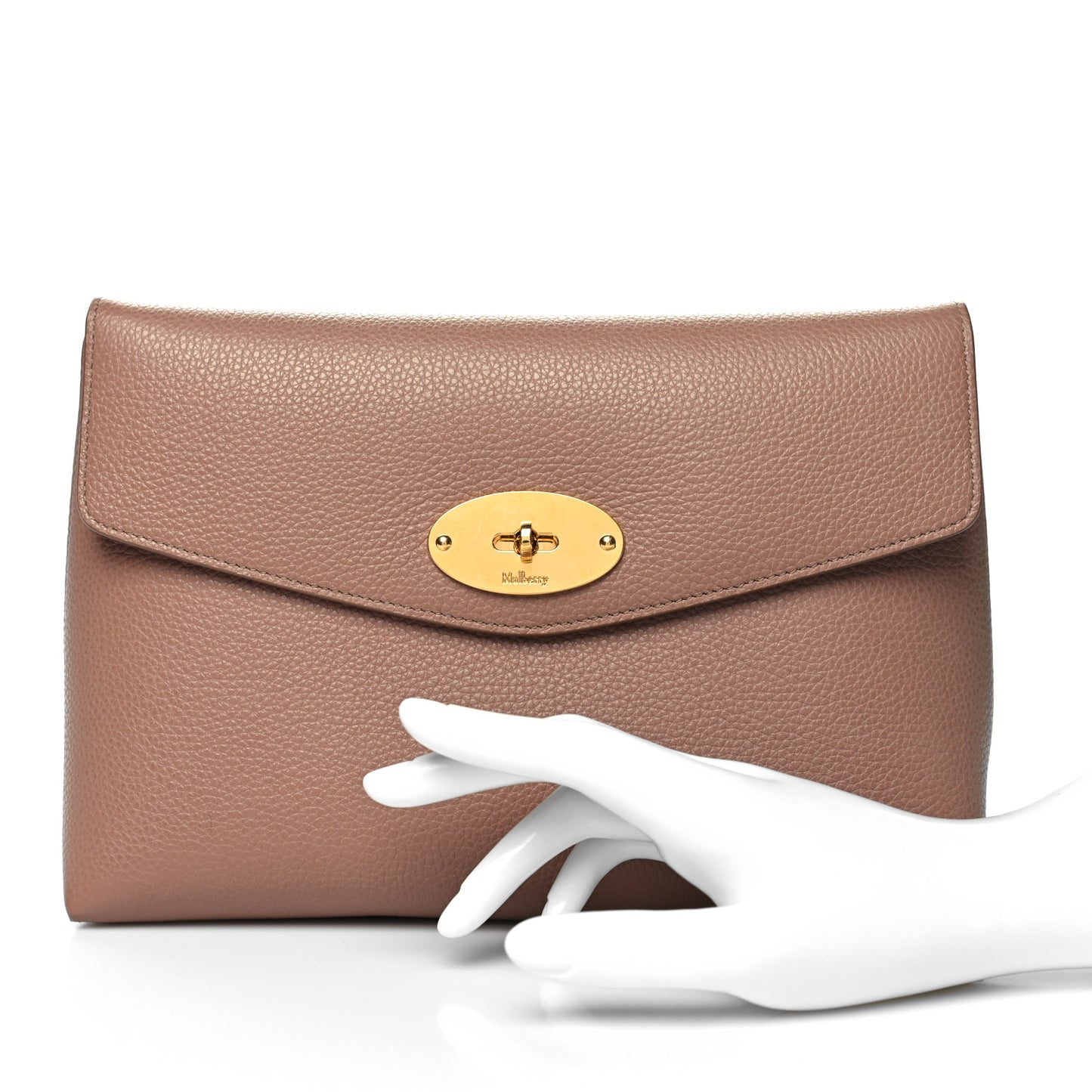 Classic Grain Calfskin Darley Cosmetic Pouch Sable