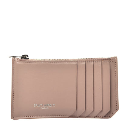 Saint Laurent Calfskin 5 Fragments Zip Pouch Card Holder Nude 1 of 7