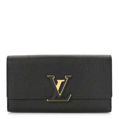 Louis Vuitton Taurillon Capucines Wallet Black 1 of 9