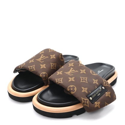 Louis Vuitton Nylon Monogram Pool Pillow Comfort Mule 38 Cacao Brown 4 of 9