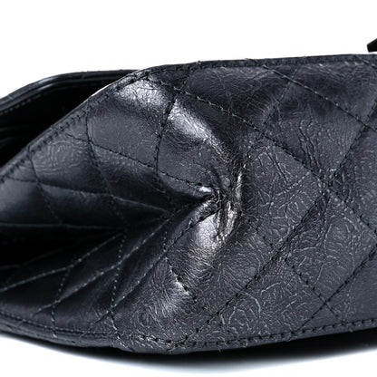 Chanel Metallic Crumpled Calfskin Quilted 2.55 Reissue 226 Flap Charcoal 7 of 12