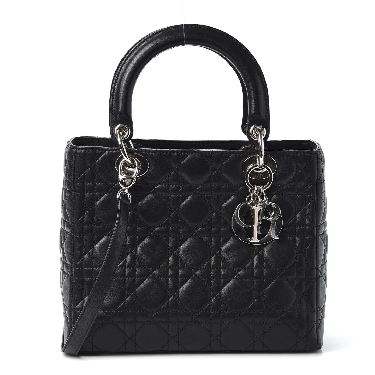 Lambskin Cannage Medium Lady Dior Black
