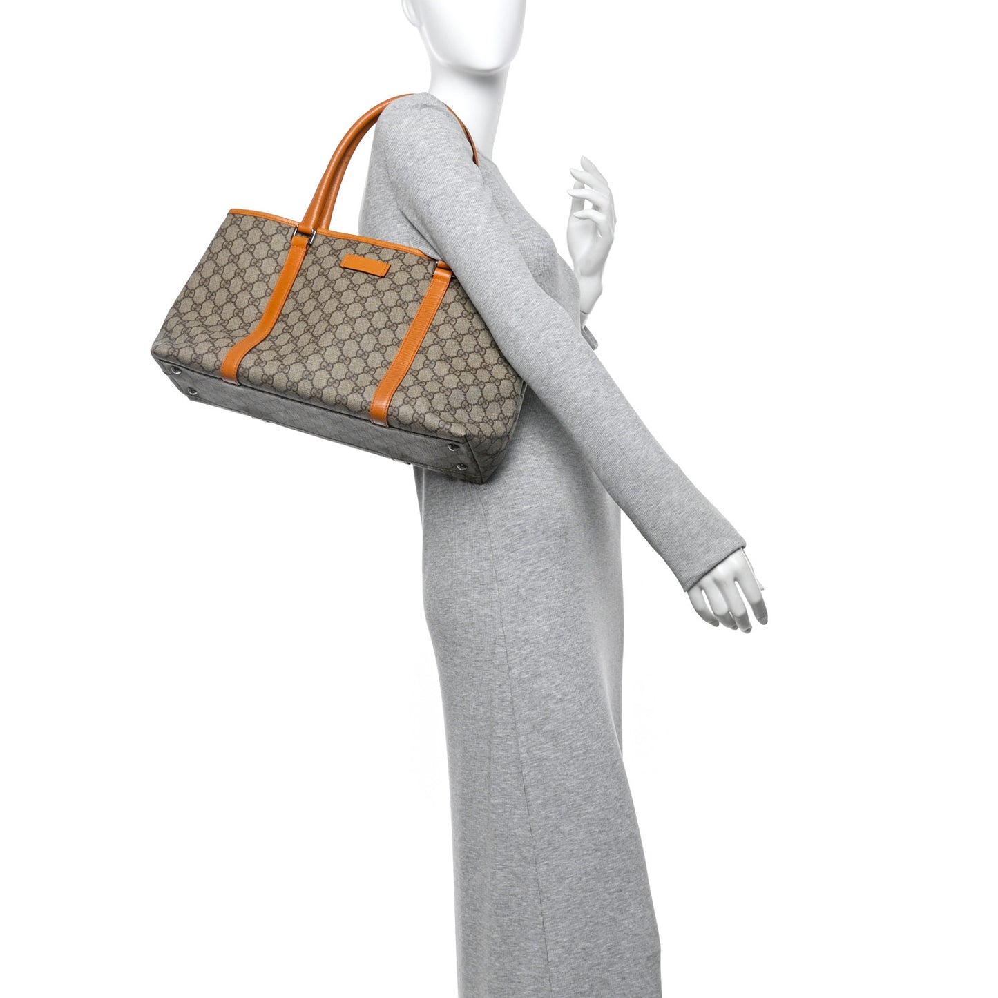 GG Plus Monogram Medium Joy Tote Orange
