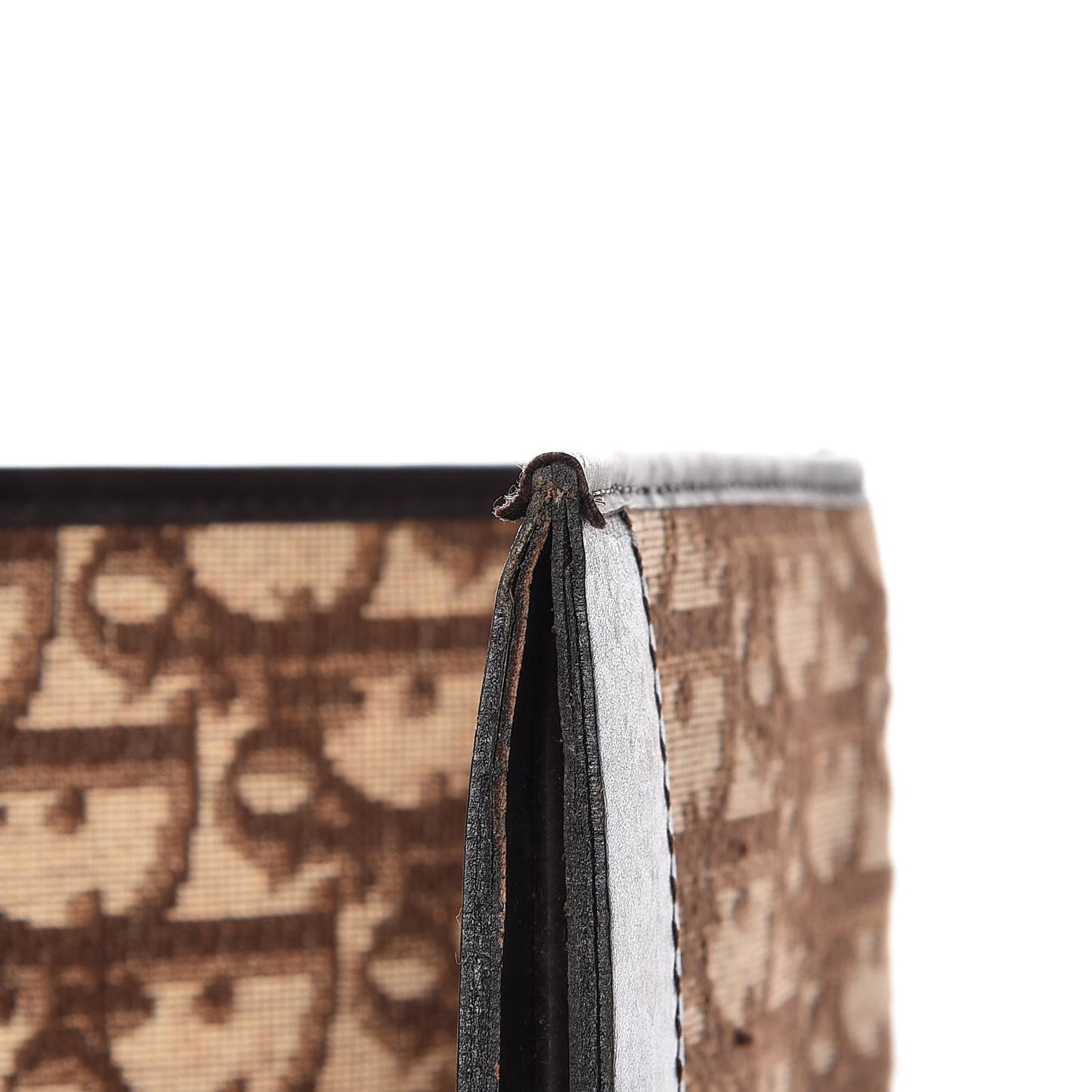 Monogram Fold Over Clutch Brown