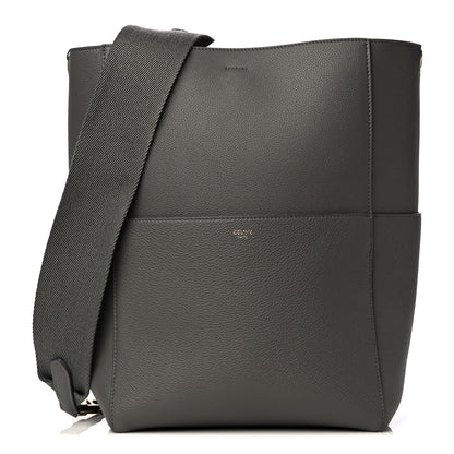 Celine Soft Grained Calfskin Sangle Bucket Bag Grey 1 of 4