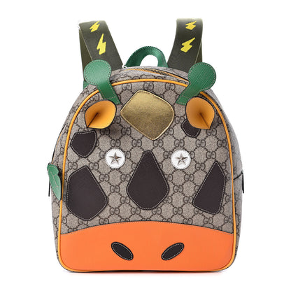 Gucci GG Supreme Monogram Kids Giraffe Backpack Ebony Multicolor 1 of 10