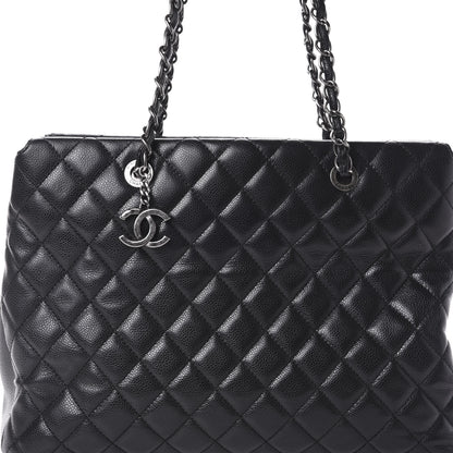 Chanel Caviar Quilted City Shopping Tote Black 7 of 11