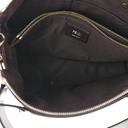 Fendi Vitello Dolce 4 Color Medium By The Way Boston Bag Carbone Grigio Polvere Multicolor 6 of 10