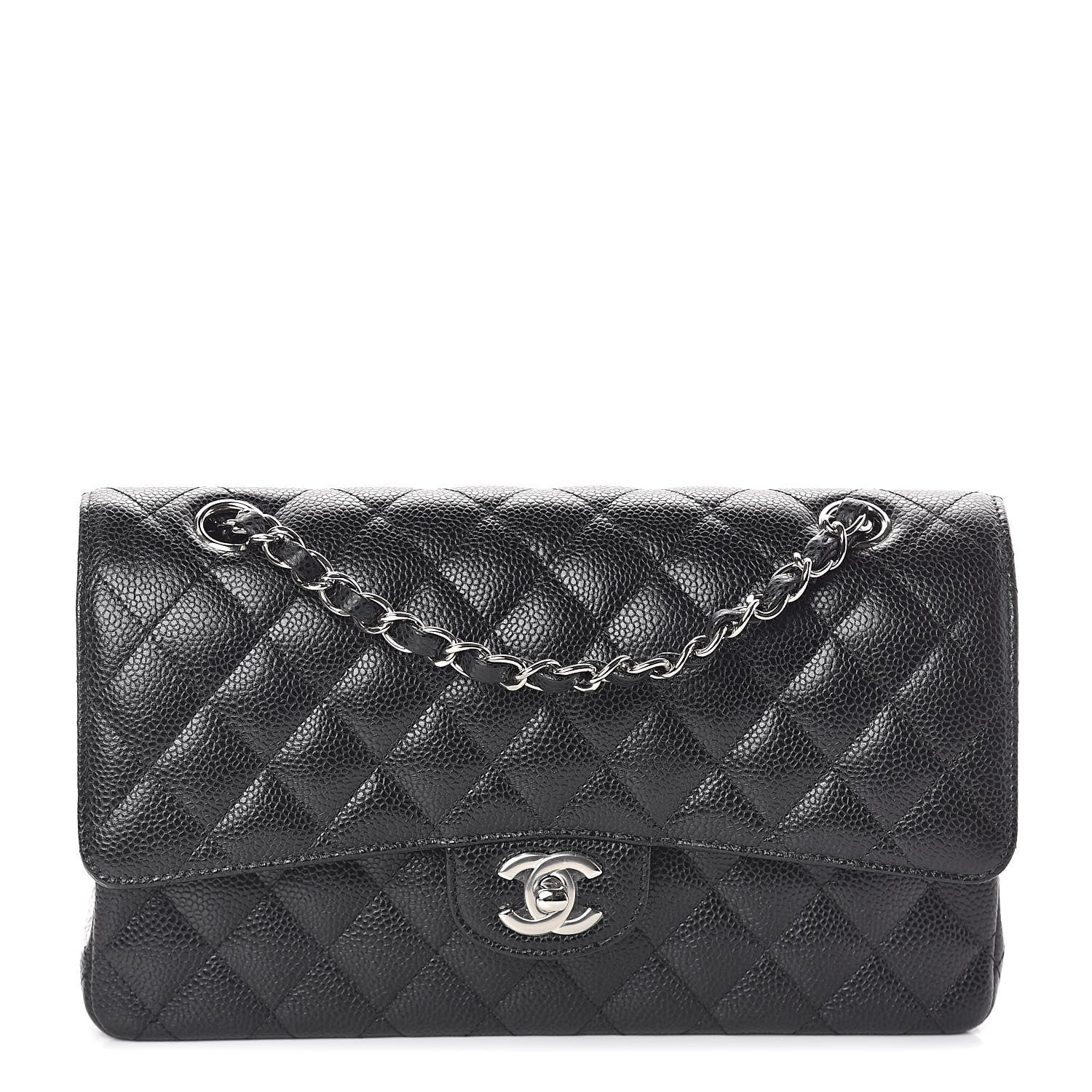 Chanel Caviar Quilted Medium Double Flap Black 1 of 9