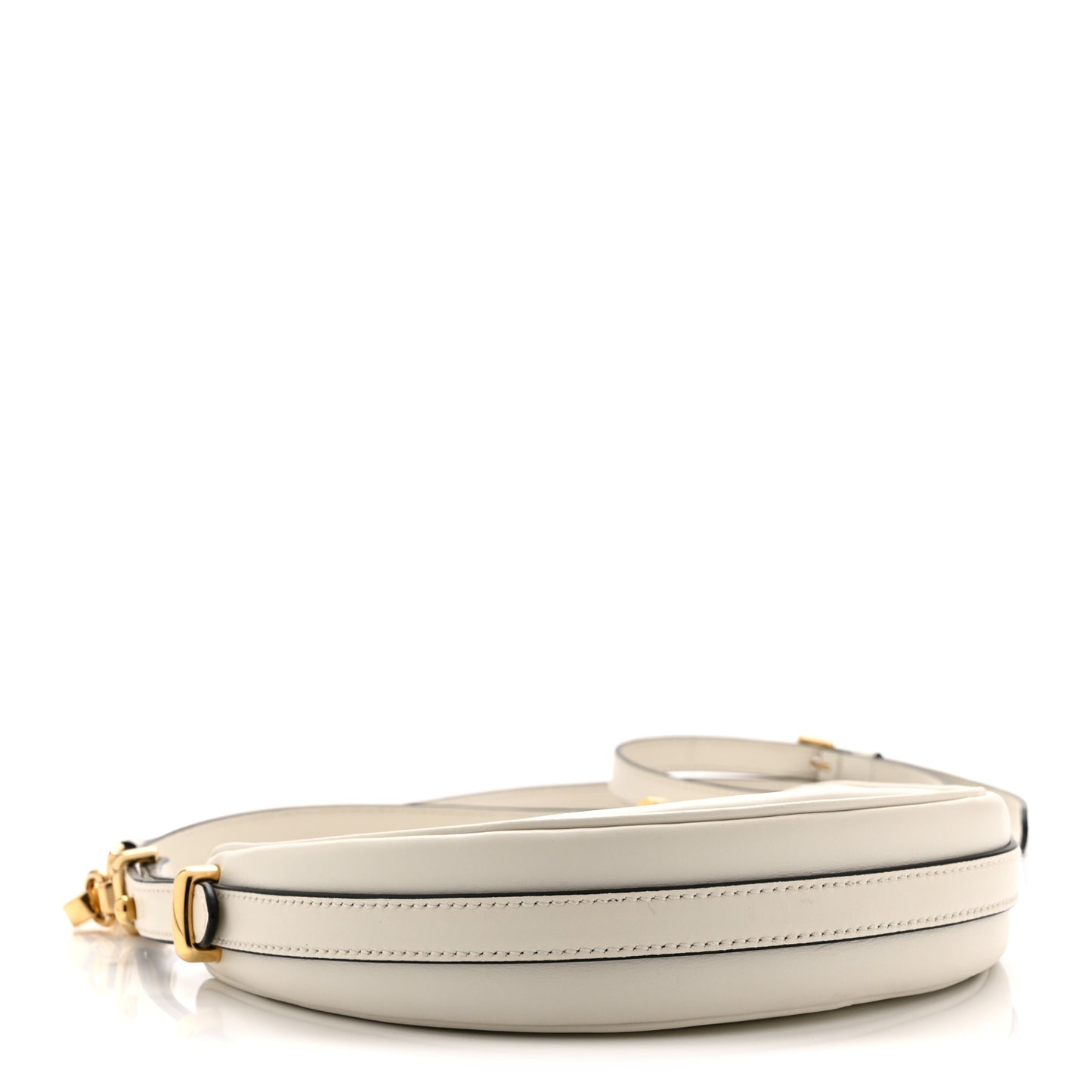 Soft Calfskin Mini Arque Shoulder Bag White