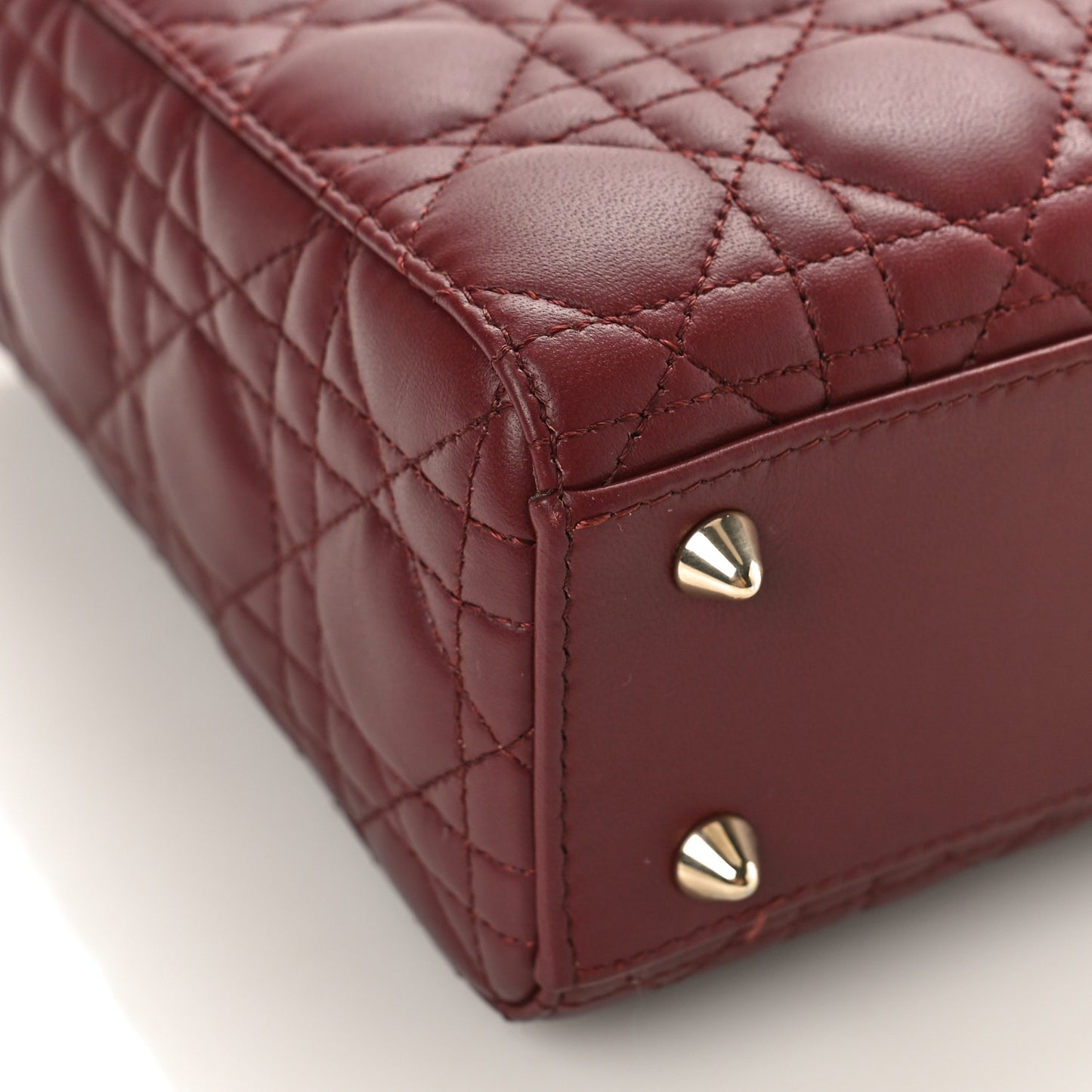 Lambskin Cannage Small My ABCDior Lady Dior Red Bricks