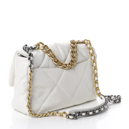 Chanel Lambskin Quilted Large 19 Flap Light White 2 of 9
